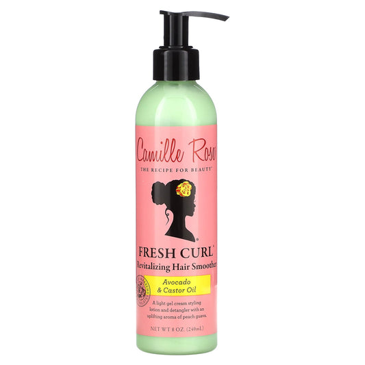 Camille Rose-Fresh Curl Revitalizing Hair Smoother-Avocado & Castor Oil-8 oz (240 ml)