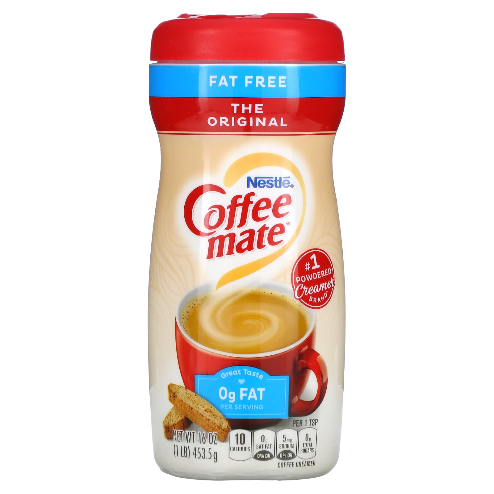 Coffee Mate-Powder Coffee Creamer-Fat Free-Original-16 oz (453.5 g)