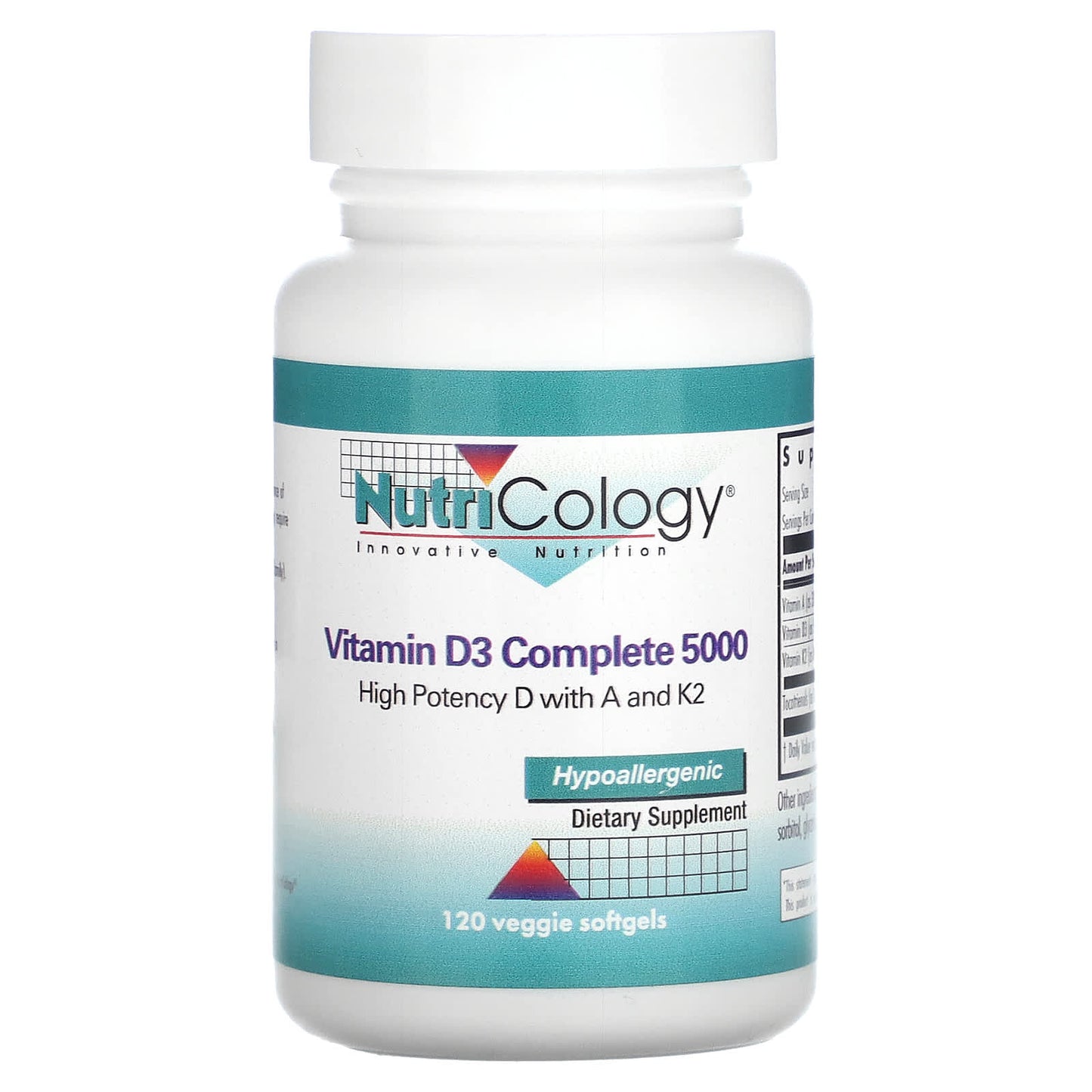 Nutricology-Vitamin D3 Complete 5000-120 Veggie Softgels