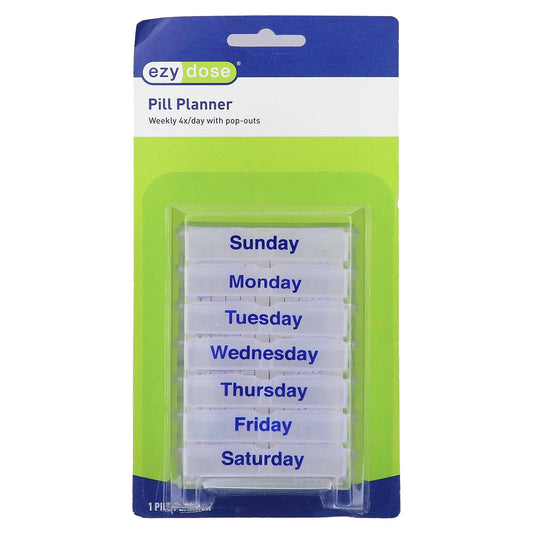 Ezy Dose-Pill Planner-Weekly 4X Day with Pop Outs-1 Count