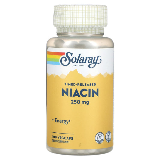 Solaray-Timed-Released Niacin-250 mg-100 VegCaps