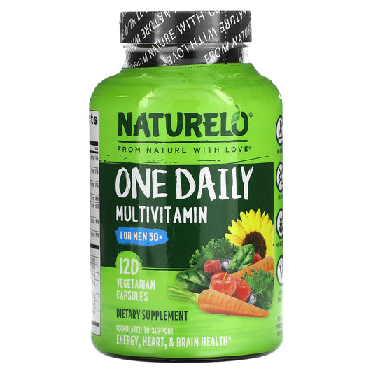 NATURELO-One Daily Multivitamin for Men 50+-120 Vegetarian Capsules