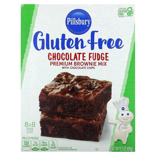 Pillsbury-Chocolate Fudge Premium Brownie Mix with Chocolate Chips-Gluten Free-15.5 oz (439 g)