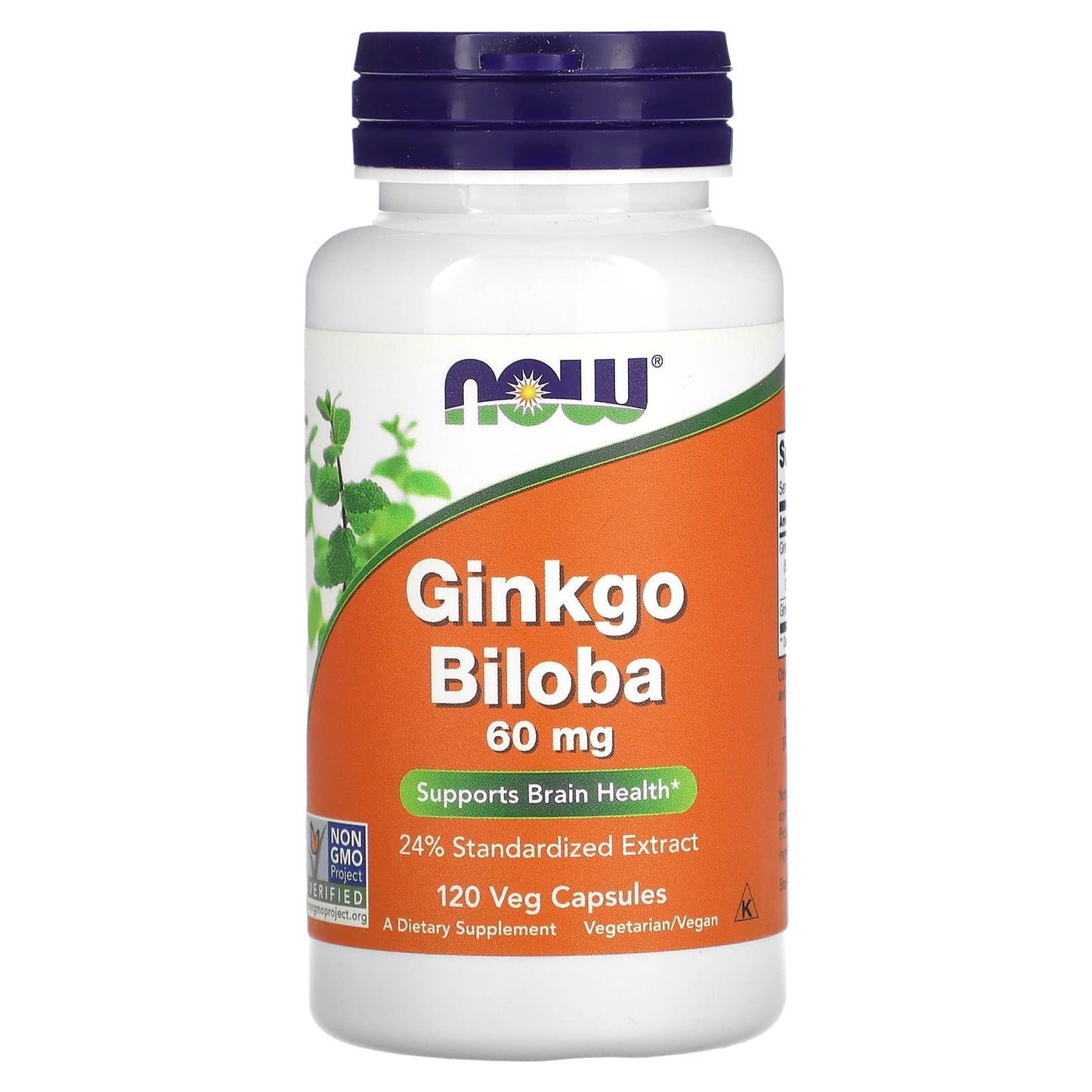 NOW Foods-Ginkgo Biloba-60 mg-120 Veg Capsules