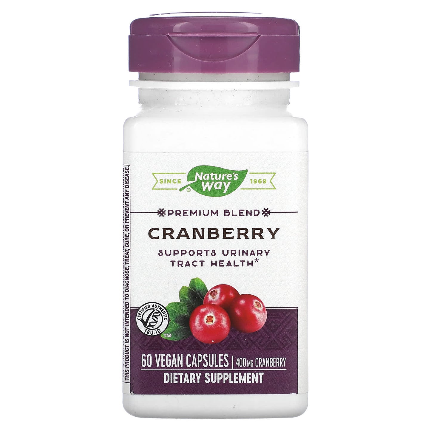 Nature's Way-Premium Blend-Cranberry-400 mg-60 Vegan Capsules