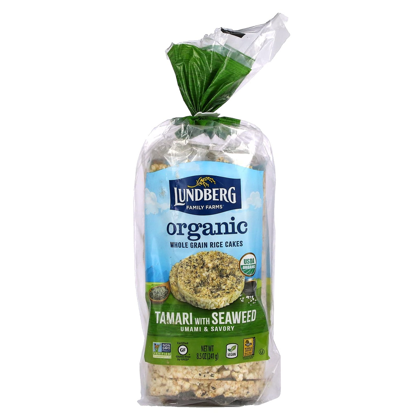 Lundberg-Organic Whole Grain Rice Cakes-Tamari with Seaweed-8.5 oz (241 g)