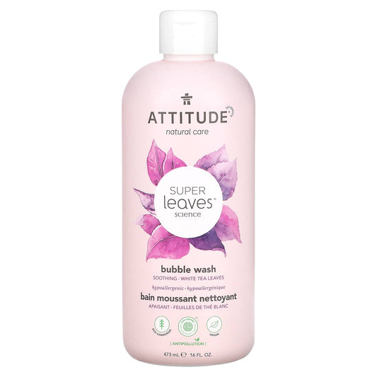 ATTITUDE-Super Leaves Science-Bubble Wash-White Tea Leaves-16 fl oz (473 ml)