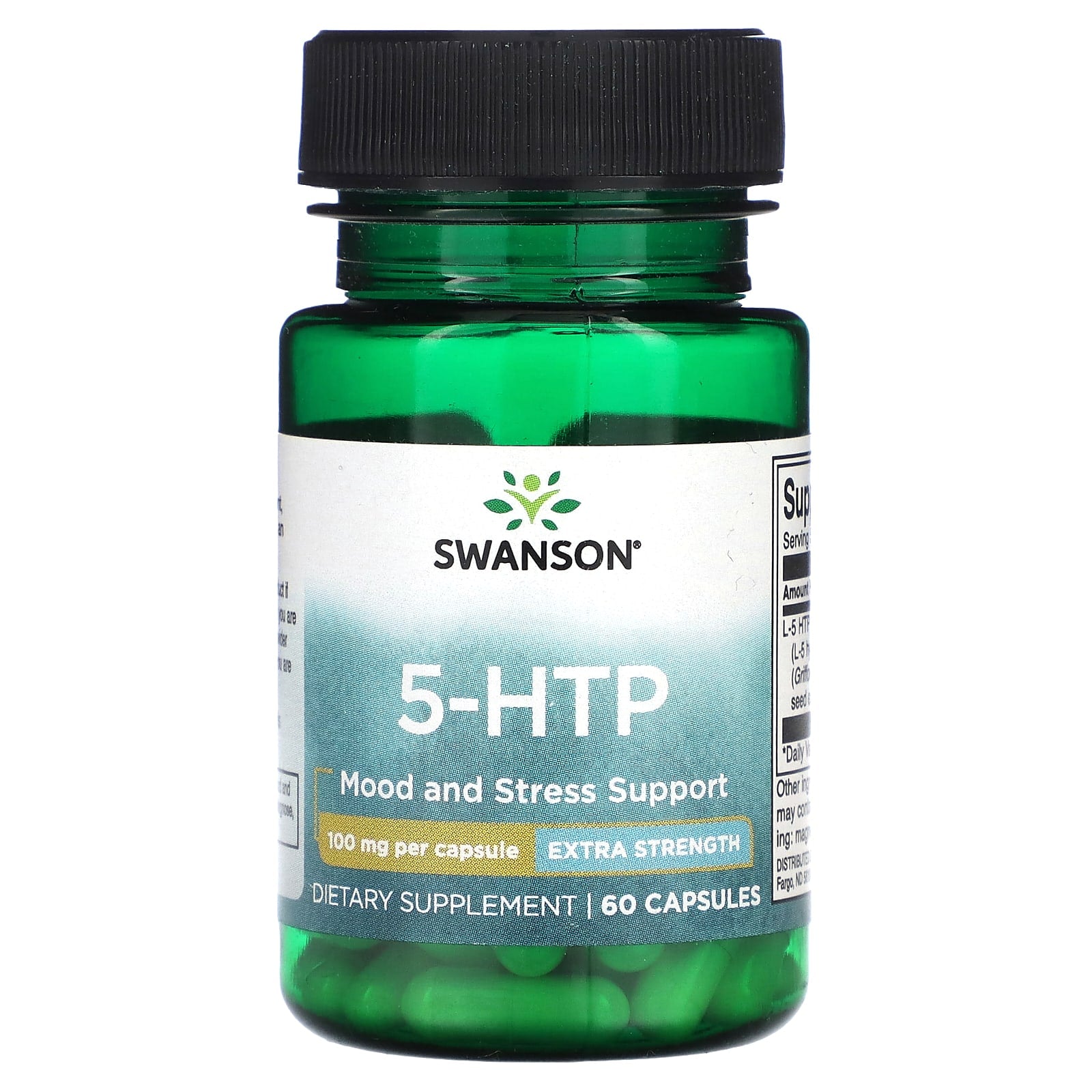 Swanson-5-HTP-Extra Strength-100 mg-60 Capsules