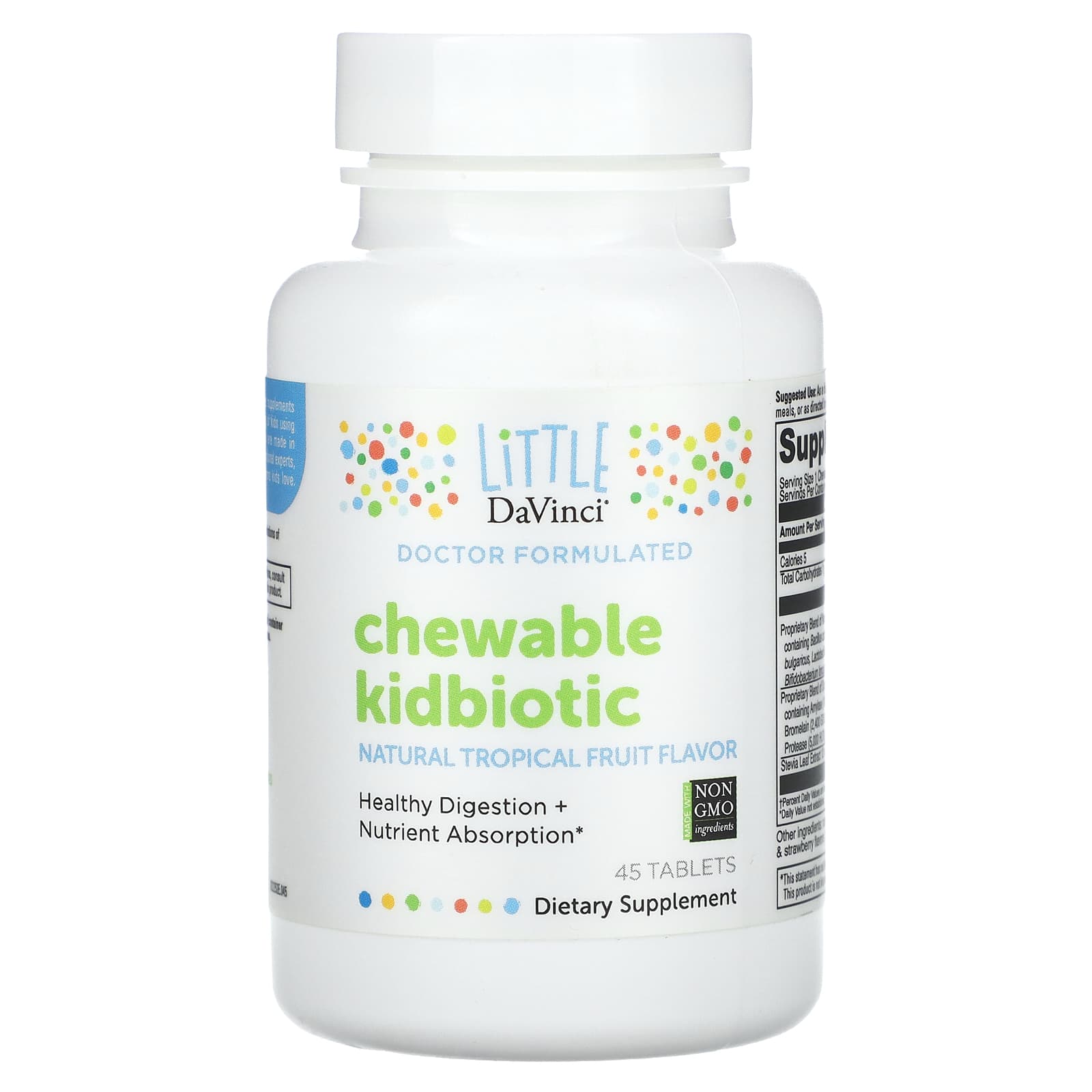 Little DaVinci-Chewable Kidbiotic-Tropical Fruit-45 Tablets