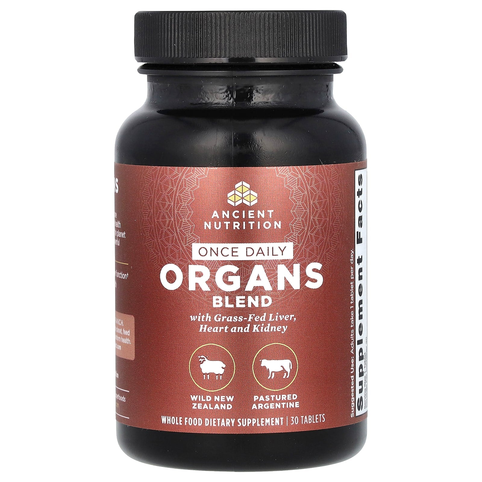 Ancient Nutrition-Once Daily Organs Blend-30 Tablets