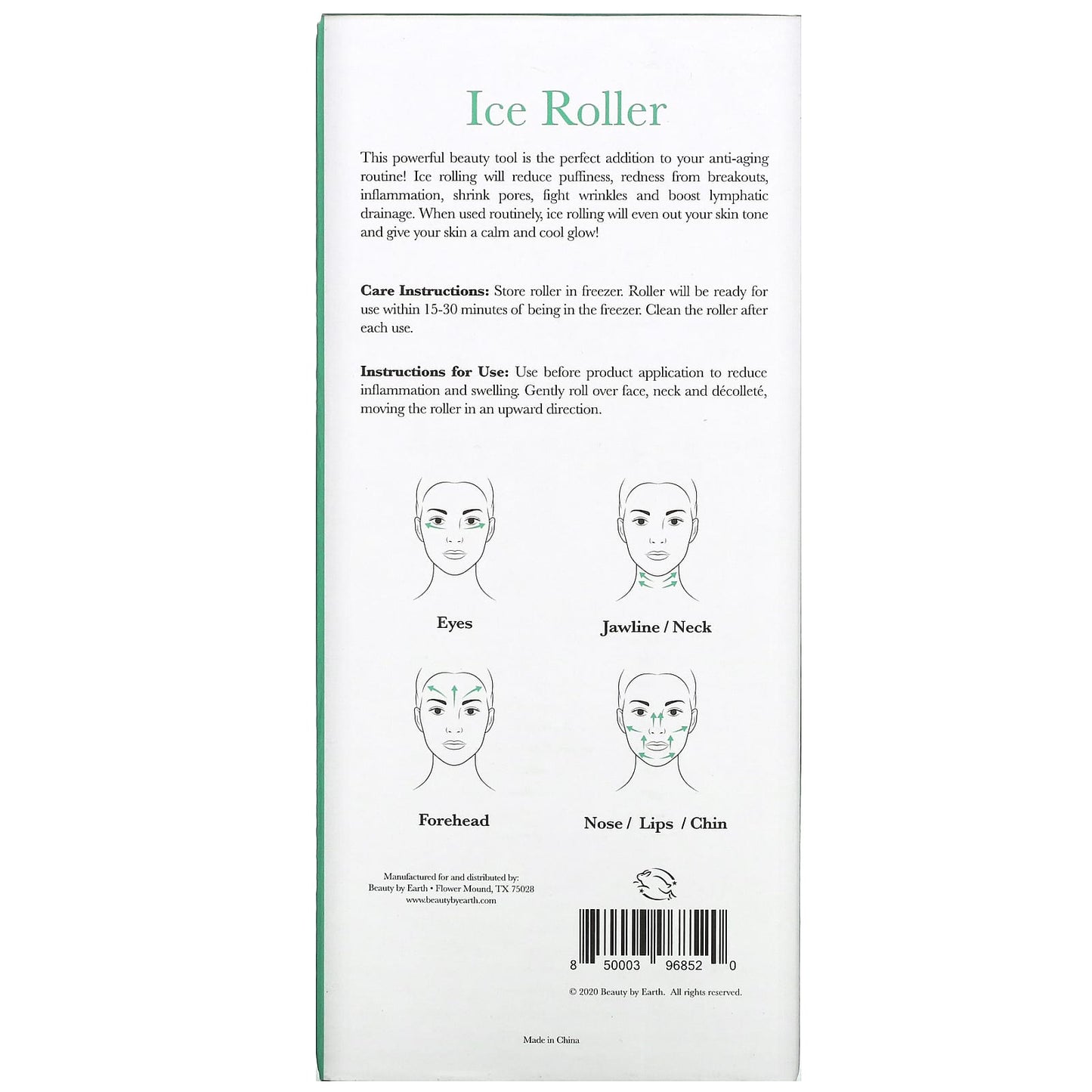 Beauty By Earth, Ice Roller for Face, 1 Roller