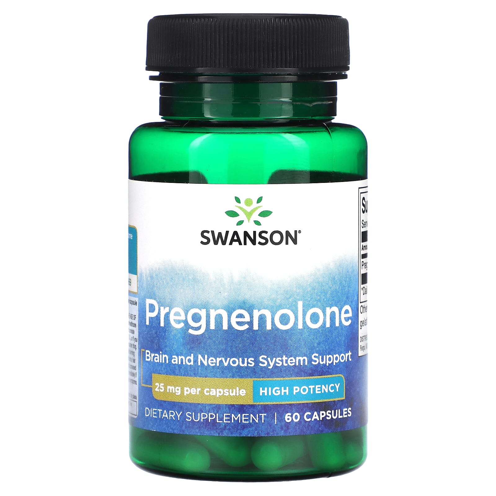 Swanson-Pregnenolone-High Potency-25 mg-60 Capsules