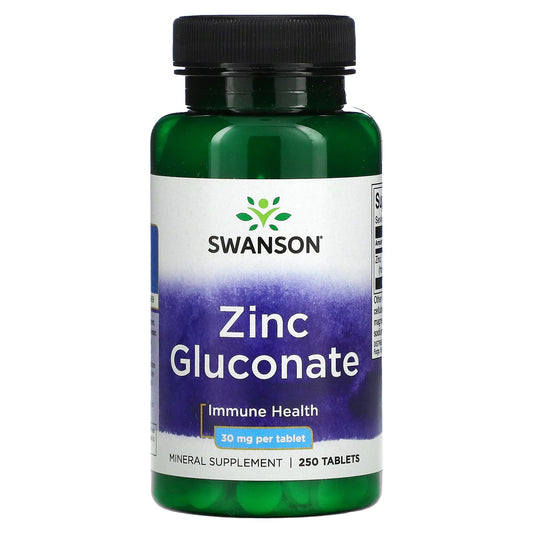 Swanson-Zinc Gluconate-30 mg-250 Tablets