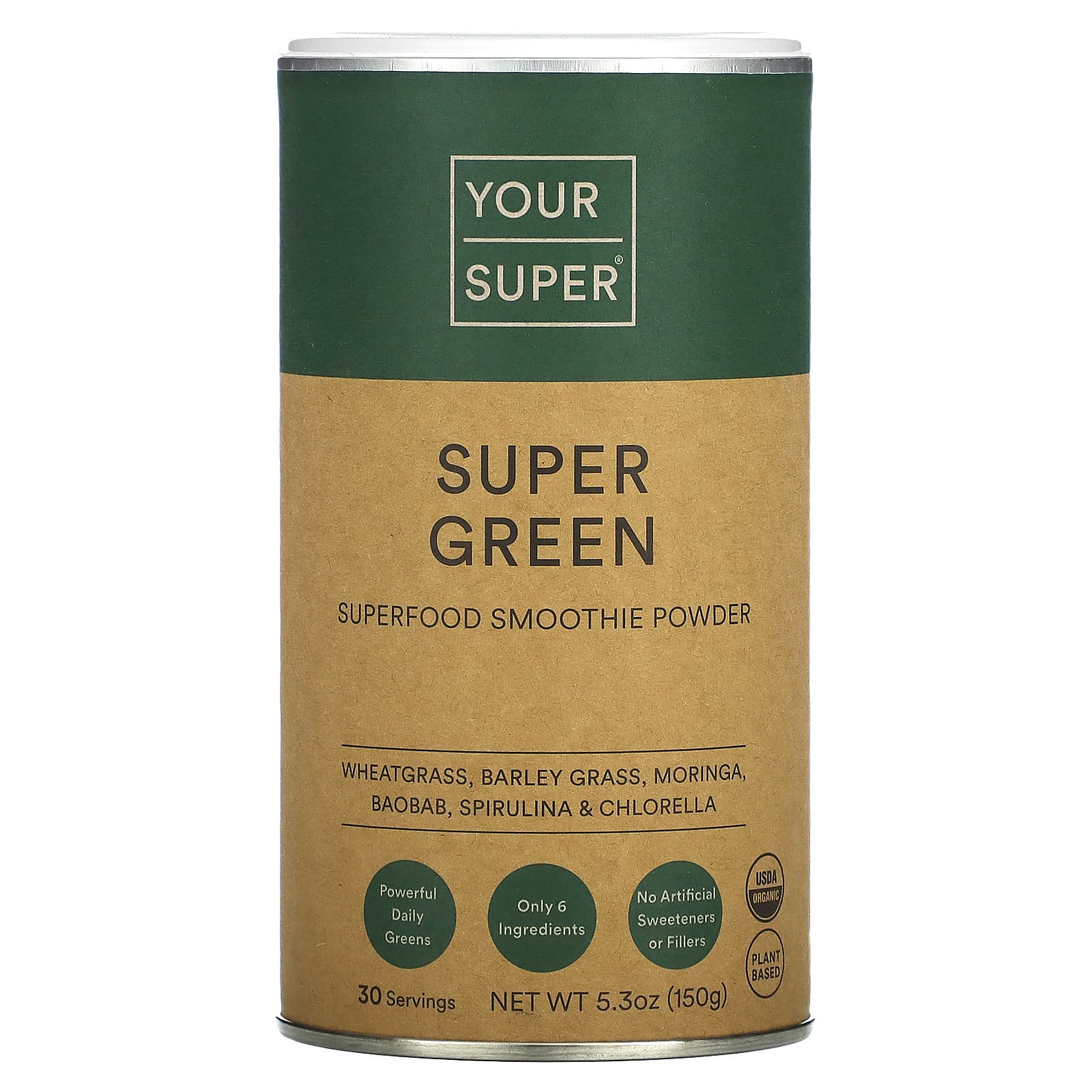 Your Super-Super Green-Superfood Smoothie Powder-5.3 oz (150 g)