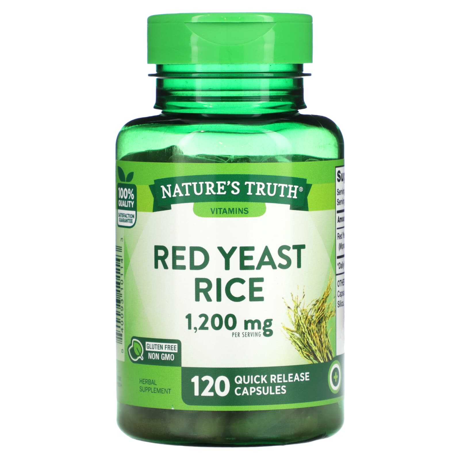 Nature's Truth-Red Yeast Rice -1,200 mg -120 Quick Release Capsules