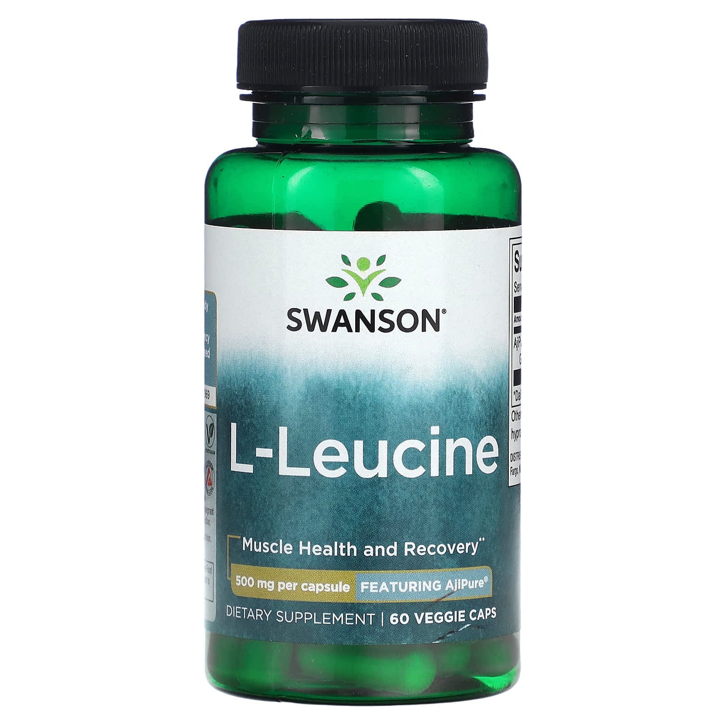 Swanson-L-Leucine-500 mg-60 Veggie Caps