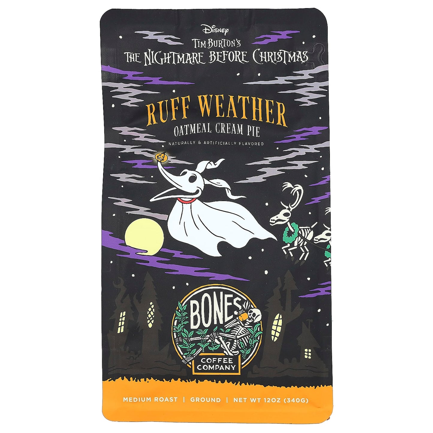 Bones Coffee Company-Ruff Weather-Oatmeal Cream Pie-Ground-Medium Roast-12 oz (340 g)