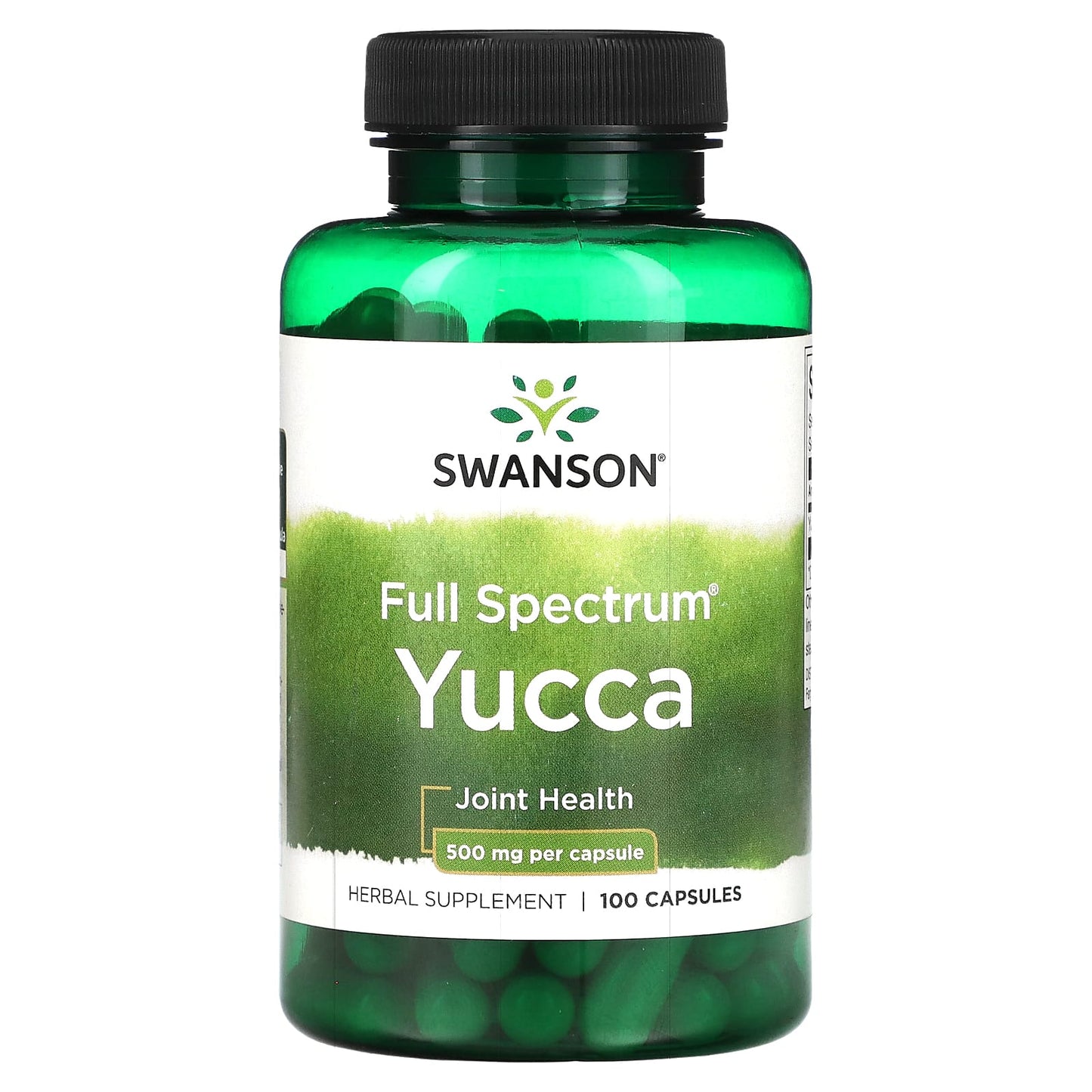 Swanson-Full Spectrum Yucca-500 mg-100 Capsules