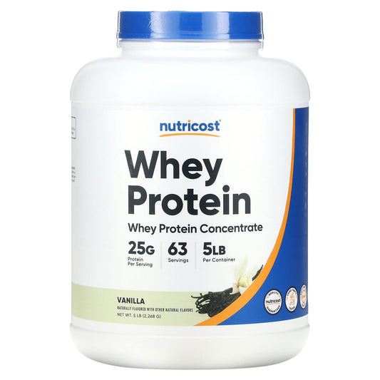 Nutricost-Whey Protein Concentrate-Vanilla-5 lb (2,268 g)