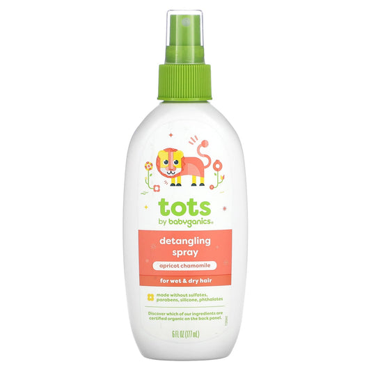 Babyganics-Tots Detangling Spray-Apricot Chamomile-6 fl oz (177 ml)