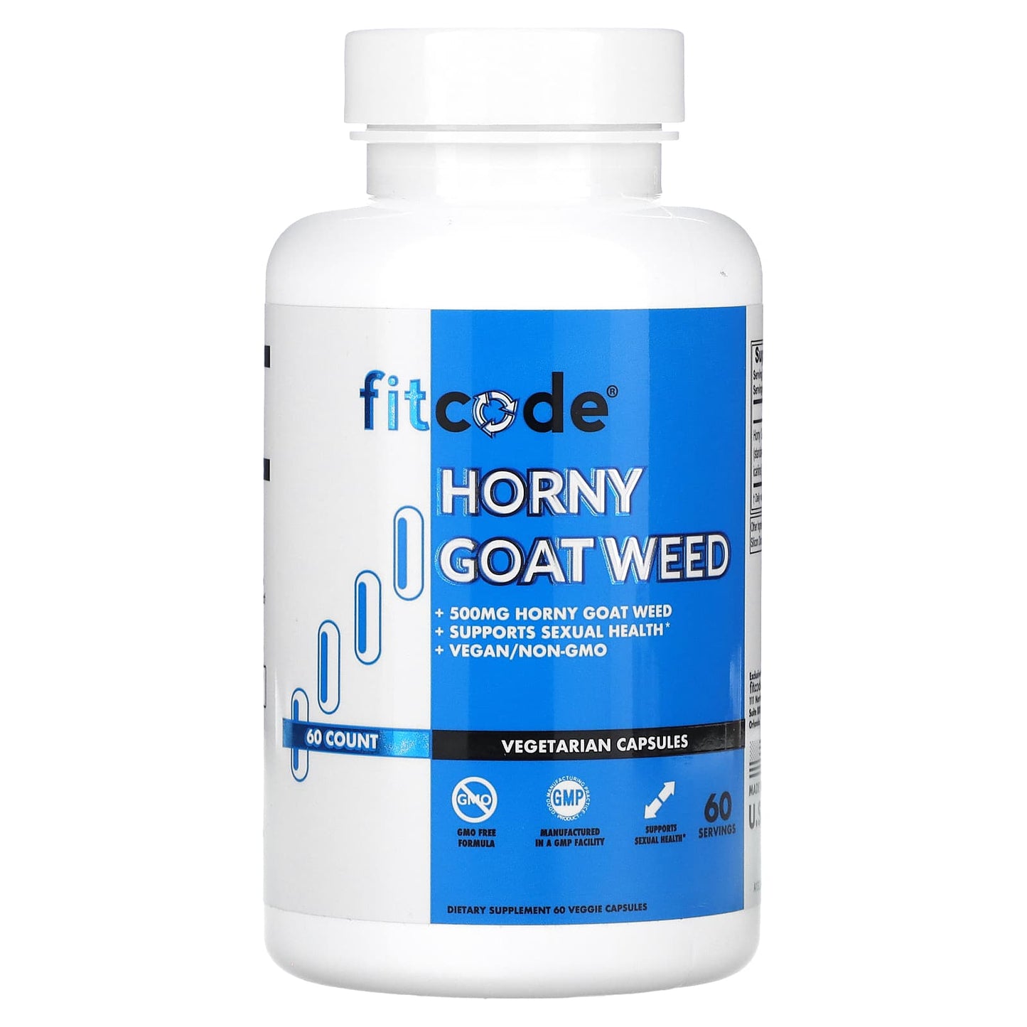 fitcode-Horny Goat Weed-500 mg-60 Veggie Capsules