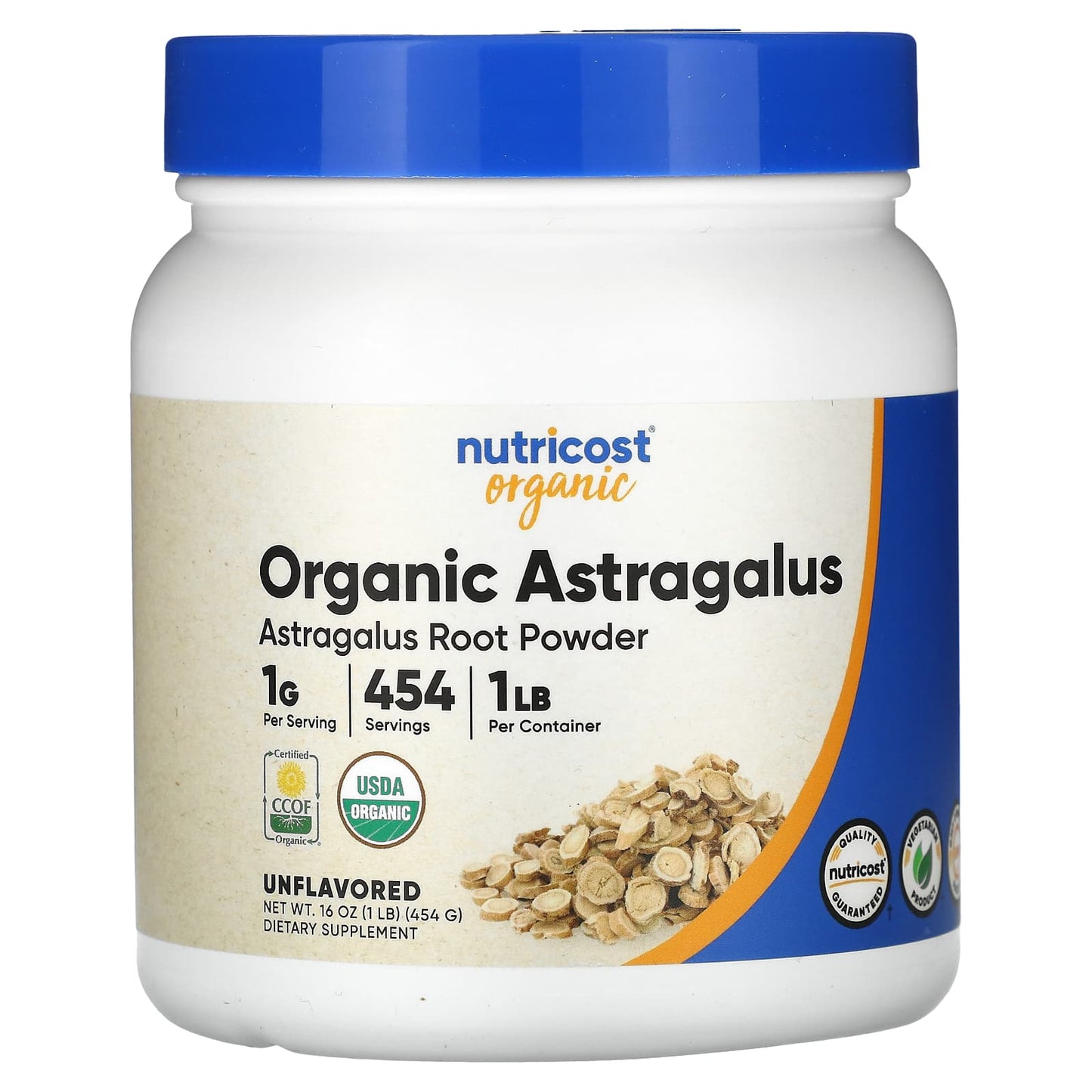 Nutricost-Organic Astragalus Root Powder-Unflavored-16 oz (454 g)