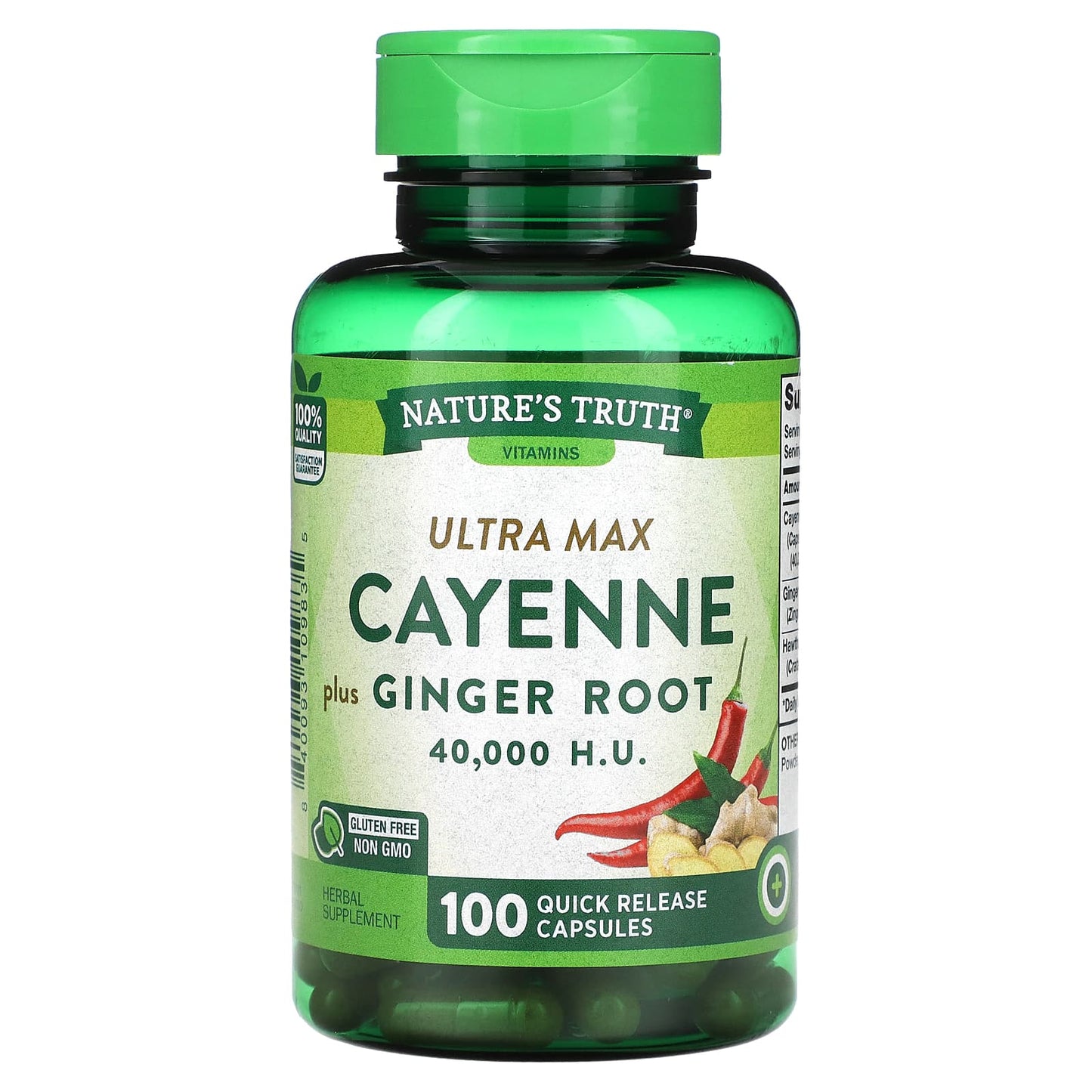 Nature's Truth-Vitamins-Ultra Max Cayenne Plus Ginger Root-100 Quick Release Capsules