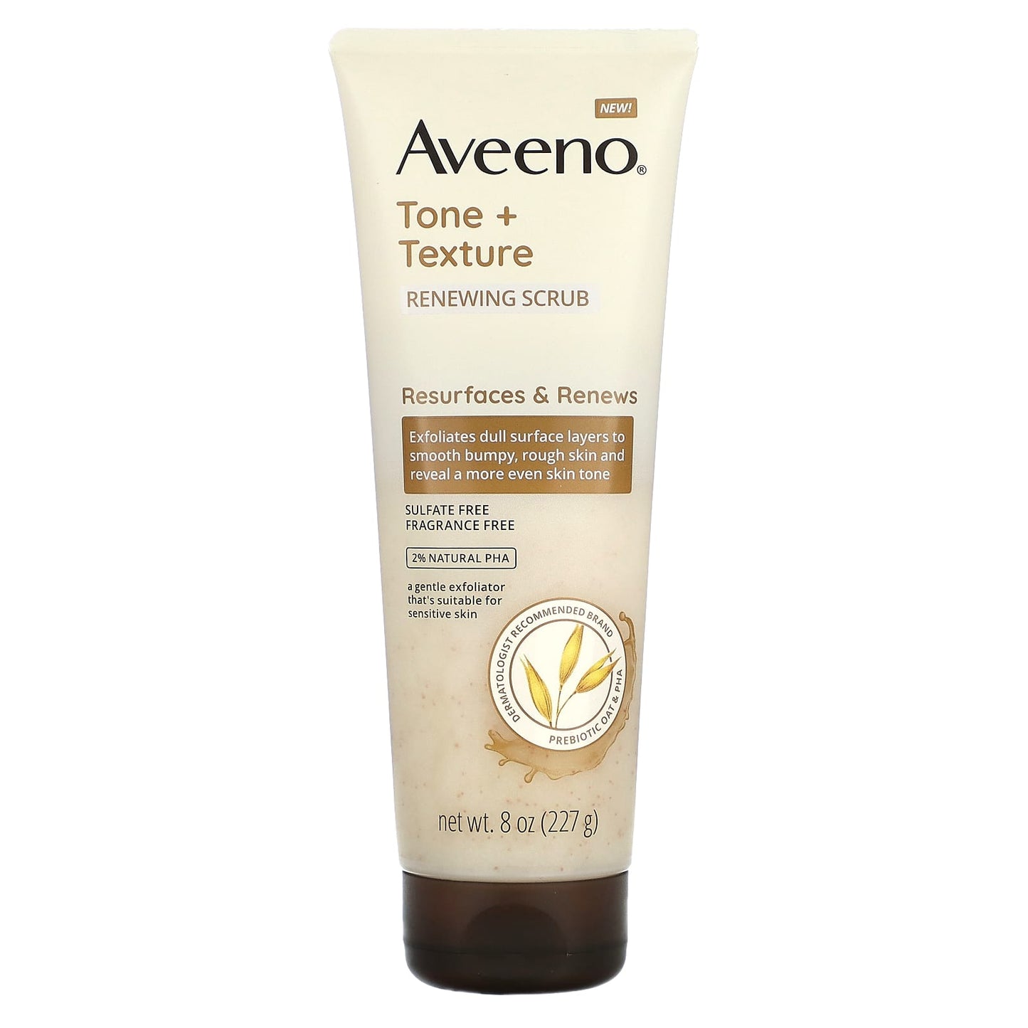 Aveeno-Tone + Texture-Renewing Scrub-Fragrance Free-8 oz (227 g)