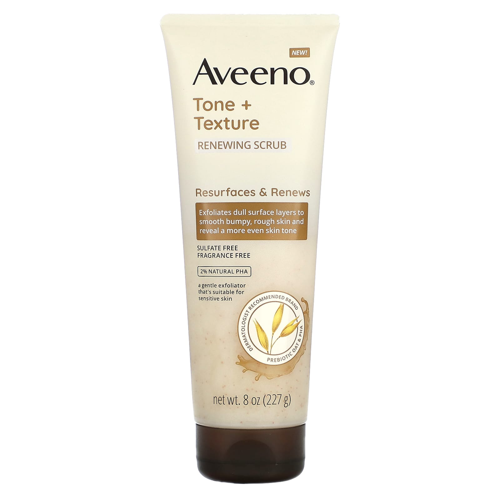 Aveeno-Tone + Texture-Renewing Scrub-Fragrance Free-8 oz (227 g)