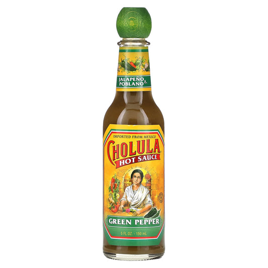 Cholula-Hot Sauce-Green Pepper-Jalapeno & Poblano-5 fl oz (150 ml)