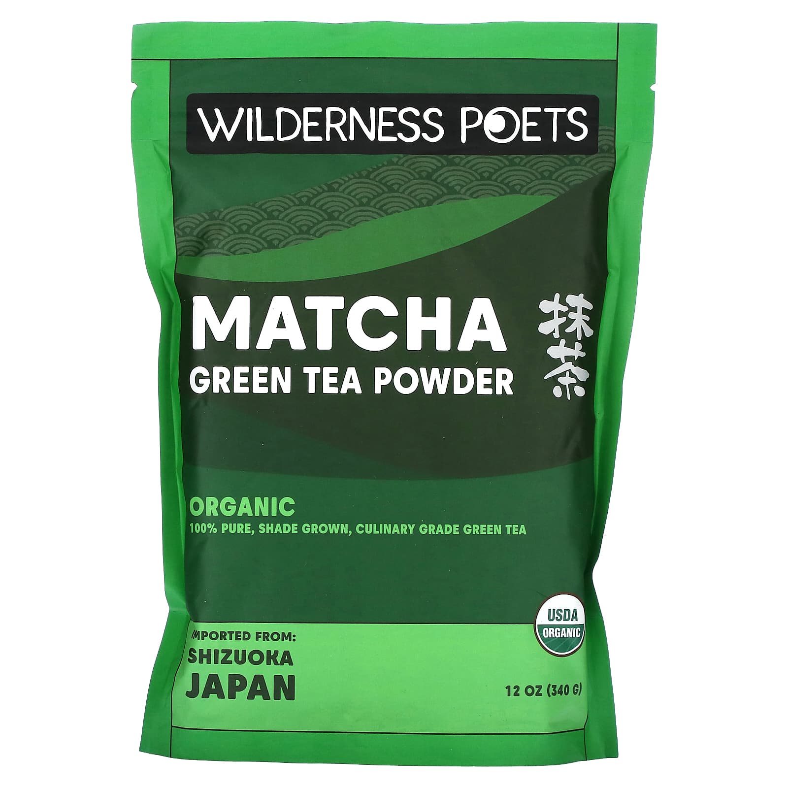 Wilderness Poets-Organic Matcha Green Tea Powder-12 oz (340 g)