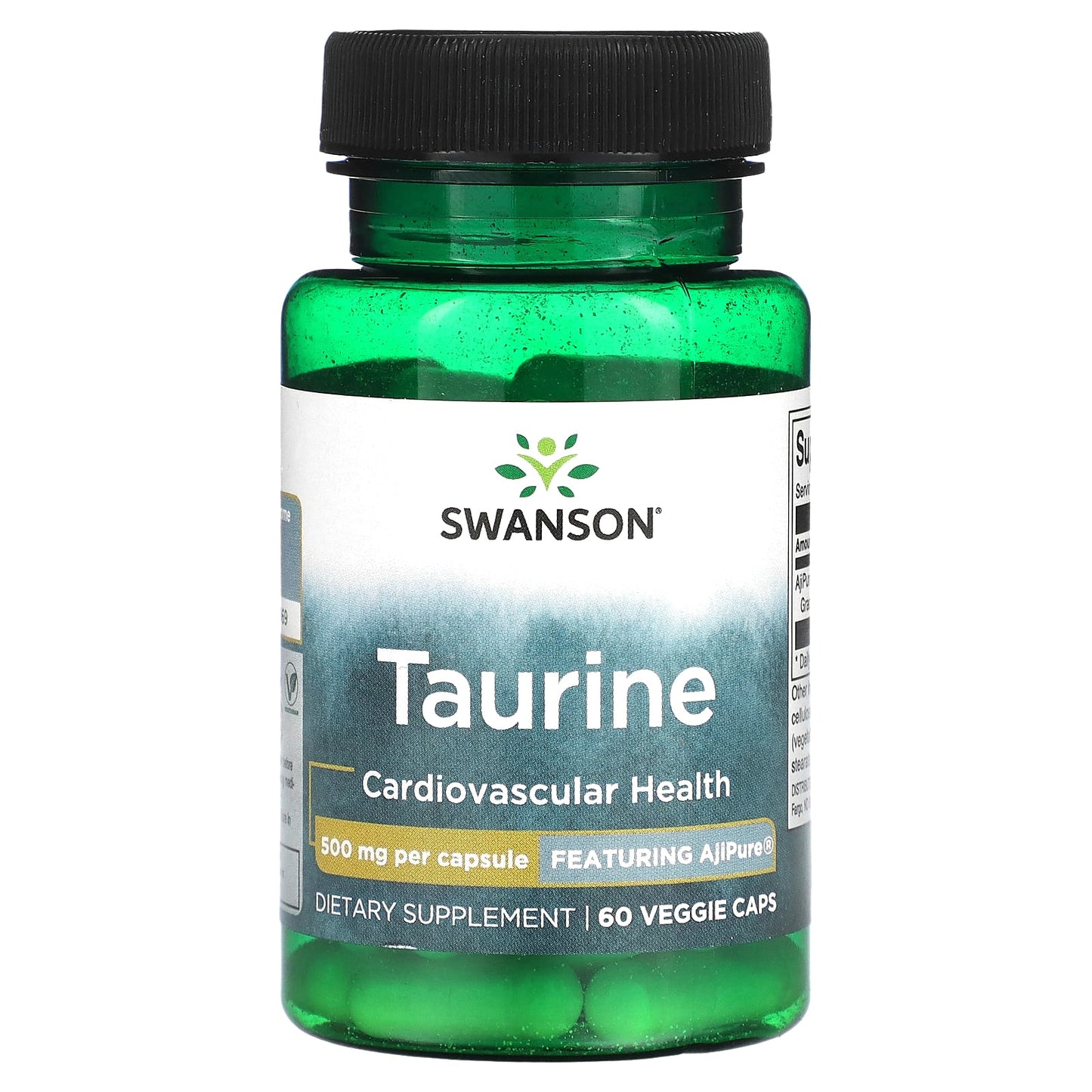 Swanson-Taurine-500 mg-60 Veggie Caps