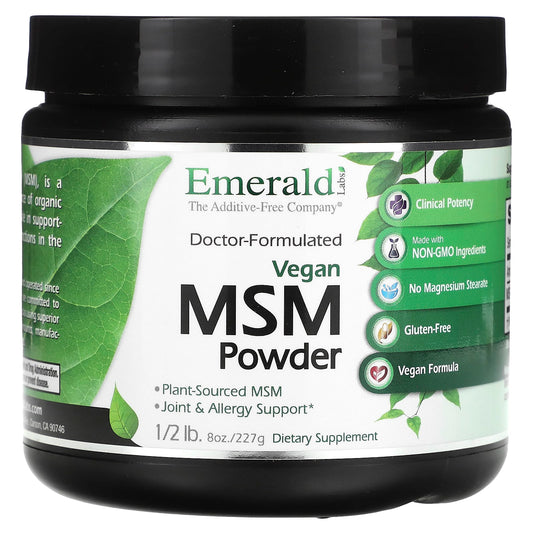 Emerald Laboratories-Vegan MSM Powder-8 oz (227 g)