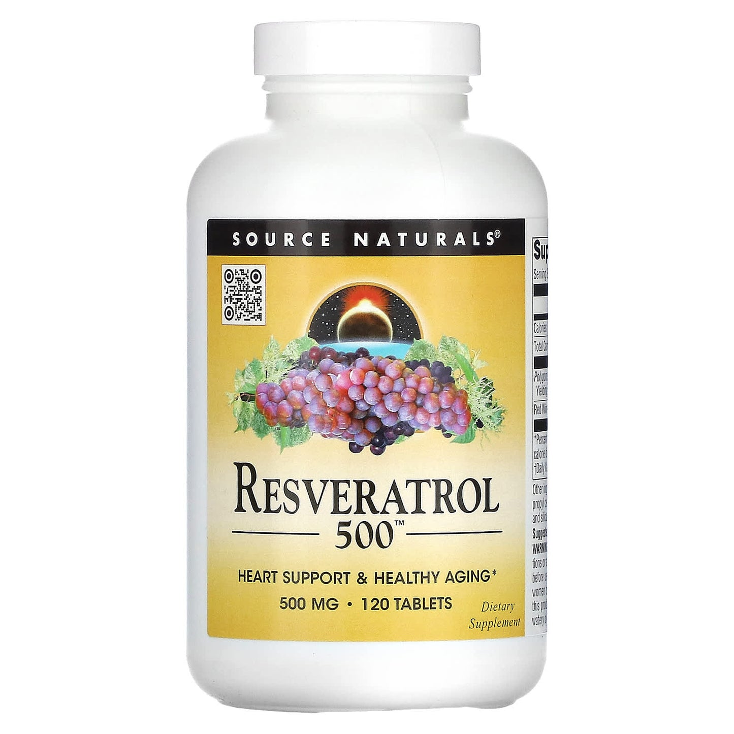 Source Naturals-Resveratrol-500 mg-120 Tablets