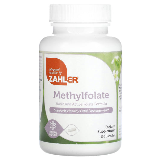 Zahler-Methylfolate-Stable & Active Folate-Supports Healthy Fetal Development-120 Capsules