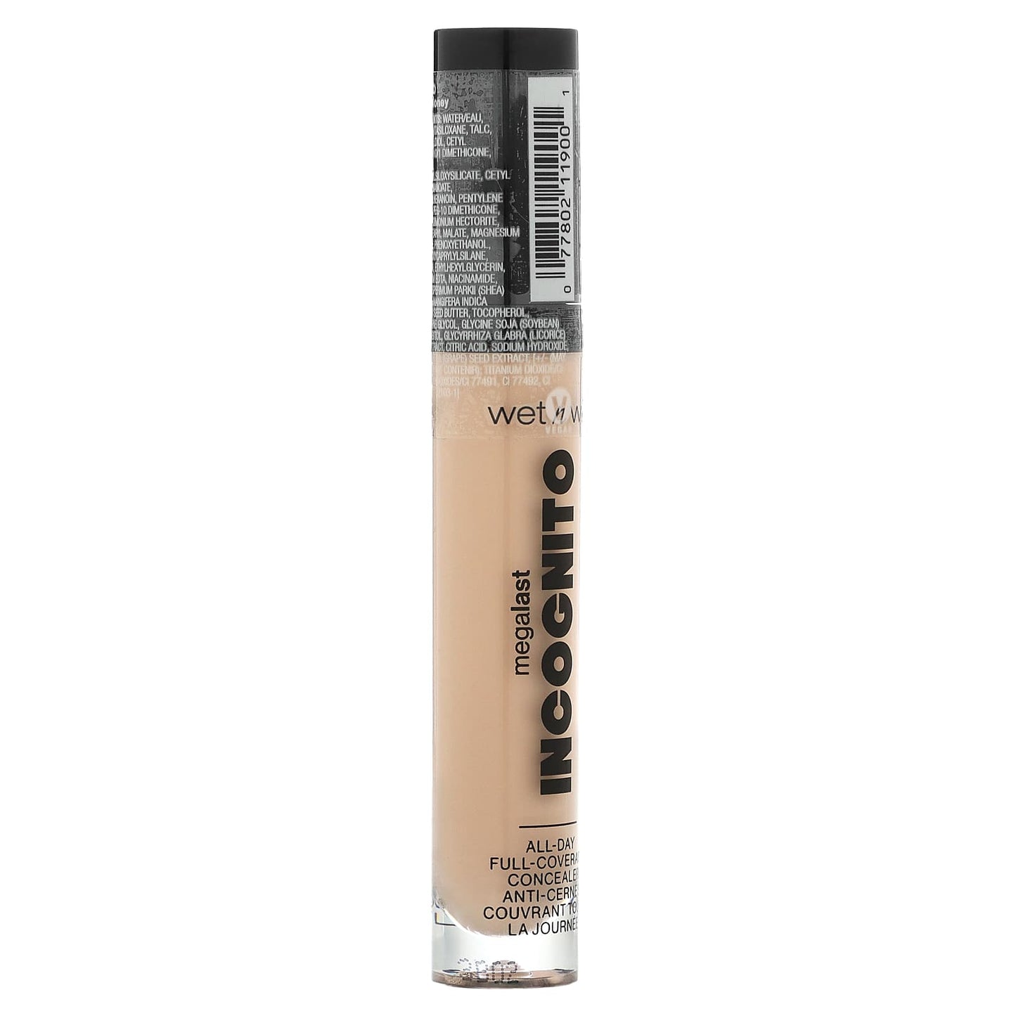 wet n wild, MegaLast, Incognito, All-Day Full-Coverage Concealer, 1111900 Light Honey, 0.18 fl oz (5.5 ml)