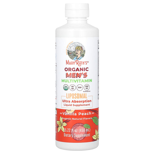 MaryRuth's-Organic Men's Multivitamin Liposomal-Vanilla Peach-15.22 fl oz (450 ml)