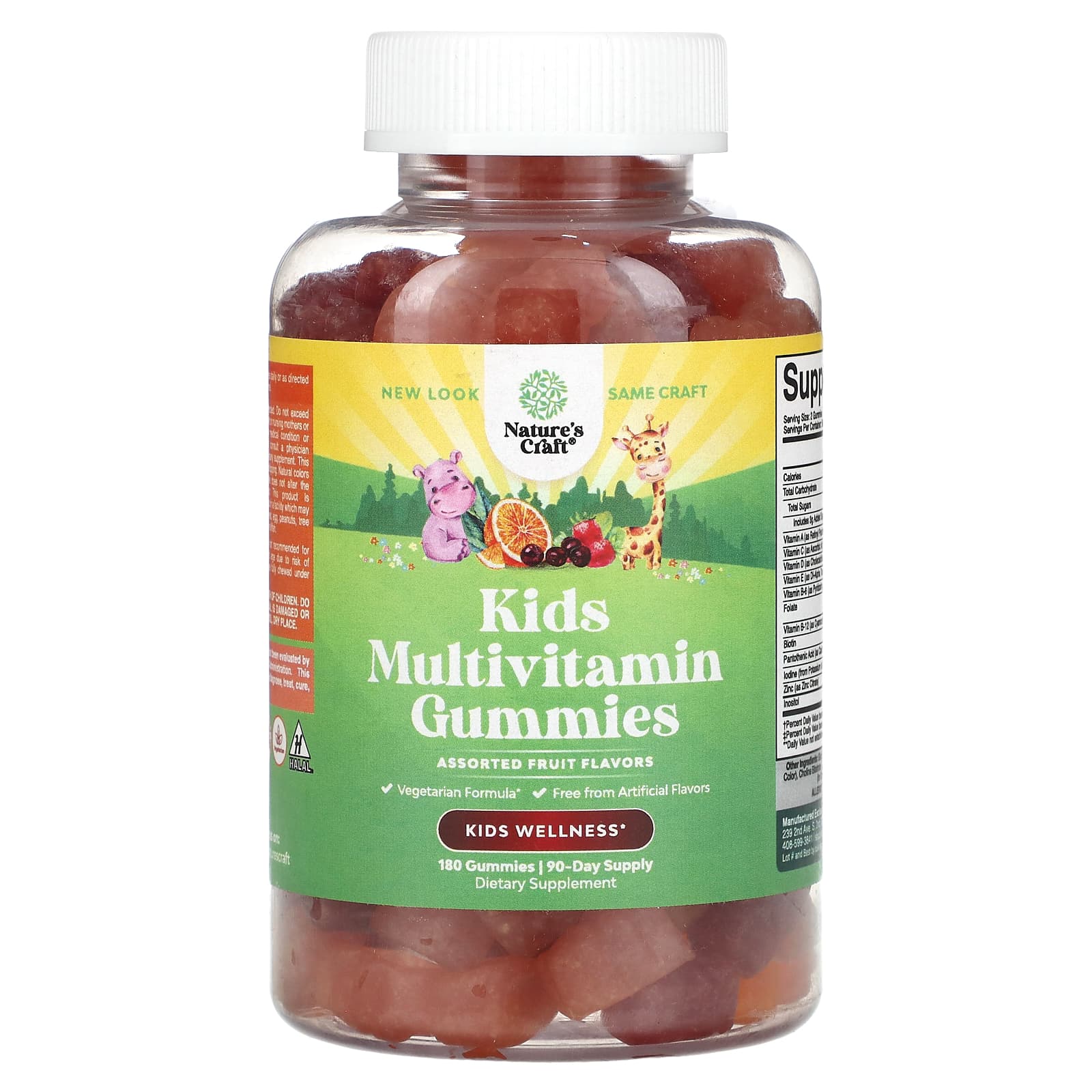 Nature's Craft-Kids Multivitamin Gummies-Assorted Fruit-180 Gummies