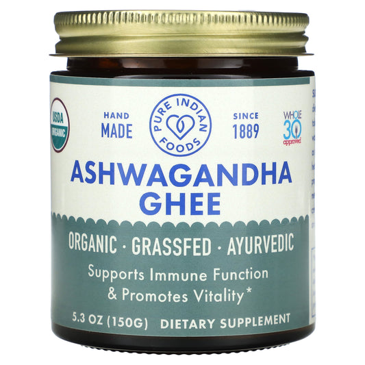 Pure Indian Foods-Ashwagandha Ghee-5.3 oz (150 g)