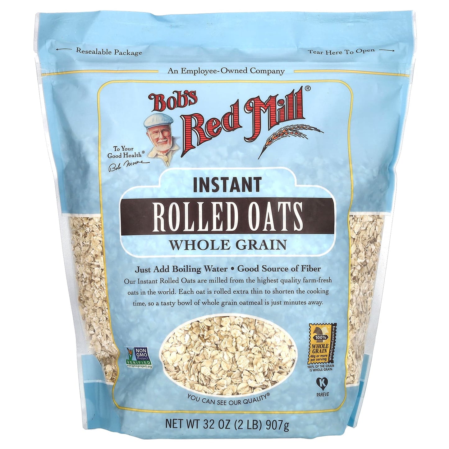 Bob's Red Mill-Instant Rolled Oats-Whole Grain-32 oz (907 g)