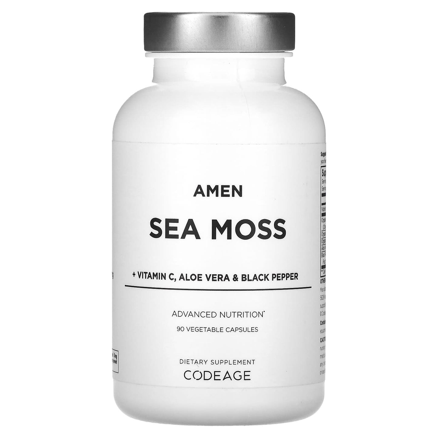 Codeage-Amen-Sea Moss + Vitamin C-Aloe Vera & Black Pepper-90 Vegetable Capsules