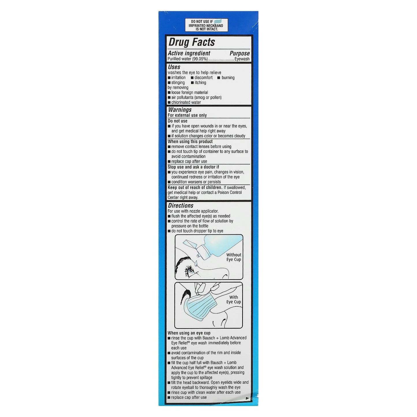 Bausch + Lomb, Advanced Eye Relief, Eye Wash, 4 fl oz (118 ml)