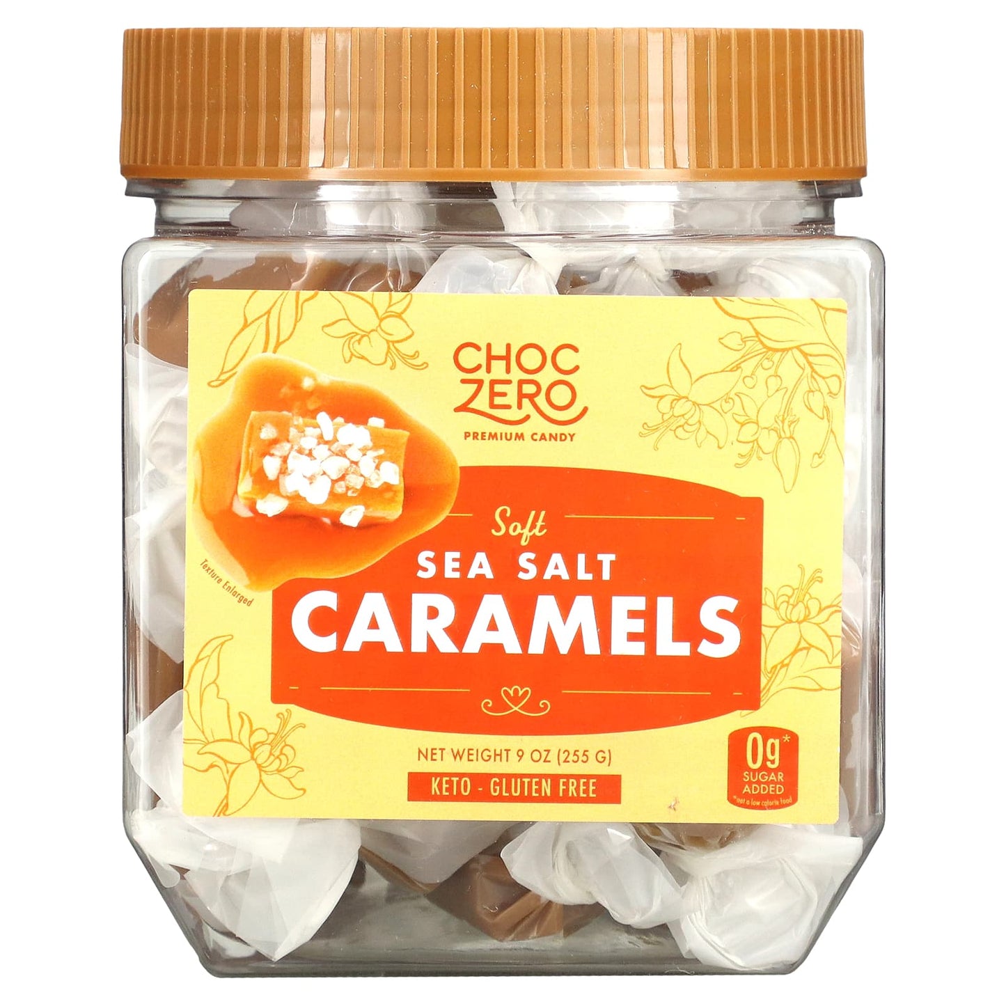 ChocZero-Soft Sea Salt Caramels-9 oz (255 g)