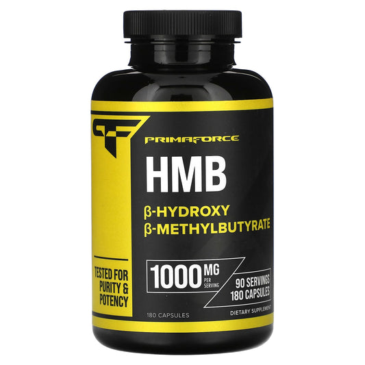 Primaforce-HMB-B-Hydroxy B-Methylbutyrate-1,000 mg -180 Capsules