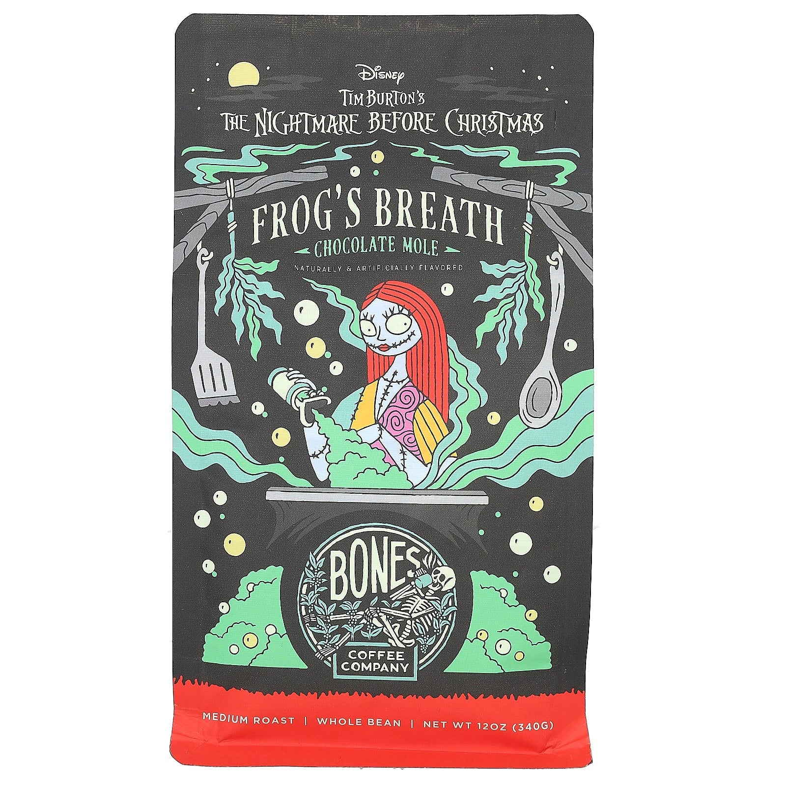 Bones Coffee Company-Frog's Breath-Chocolate Mole-Whole Bean-Medium Roast-12 oz (340 g)