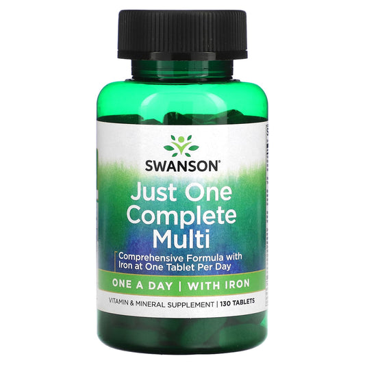 Swanson-Just One Complete Multi with Iron-130 Tablets