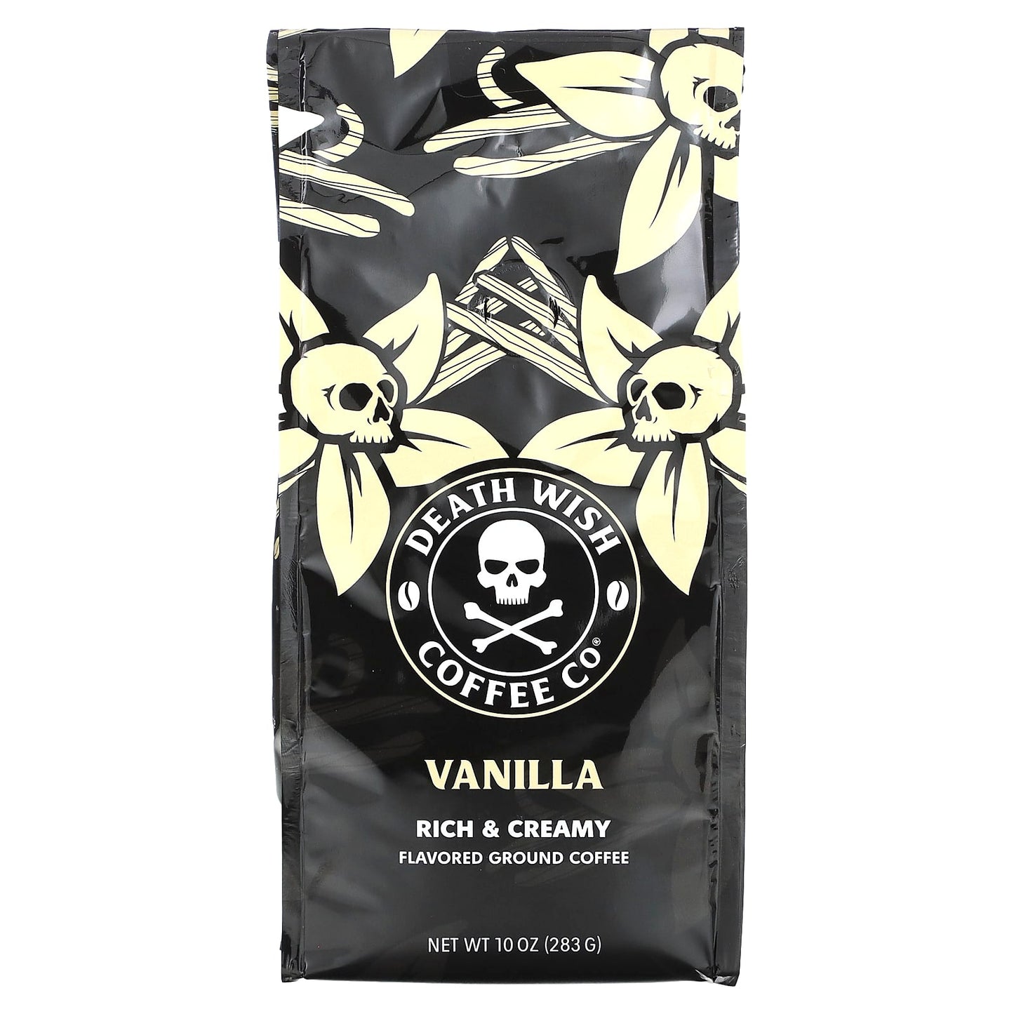 Death Wish Coffee-Flavored Ground Coffee-Rich & Creamy-Vanilla-10 oz (283 g)