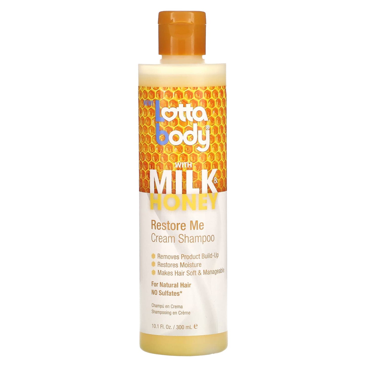 Lottabody-Restore Me-Cream Shampoo with Milk & Honey-10.1 oz (300 ml)