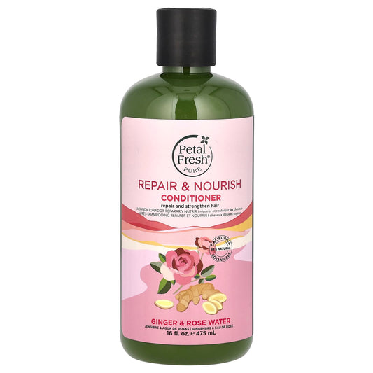 Petal Fresh-Repair & Nourish Conditioner-Repair and Strengthen Hair-Ginger & Rose Water-16 fl oz (475 ml)