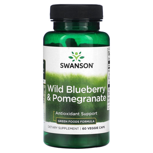 Swanson-Wild Blueberry & Pomegranate-60 Veggie Caps